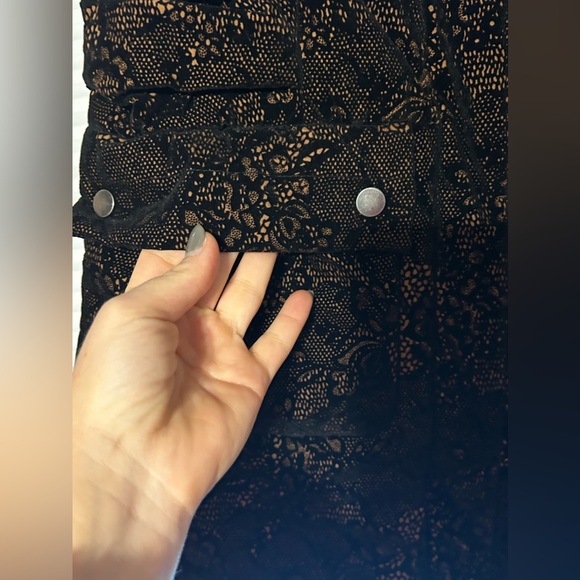 NWT Northside Black and Brown Lace 3/4 Puffer jacket medium - Picture 9 of 11